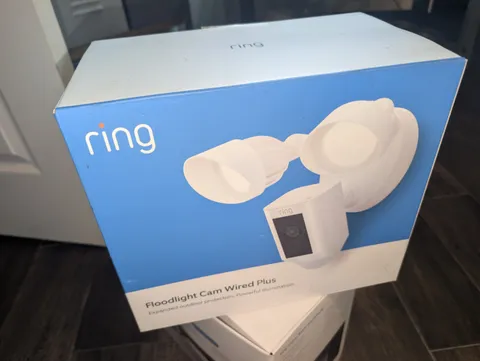 Ring Floodlight Cam Wired Plus (White) 1080p Outdoor Motion Camera