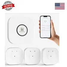 3-Pack Smart Water Leak Detector 110dB Alarm 500ft Range, WiFi Home Sensors f...