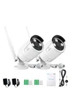 SANNCE 2x 3MP Two Way Audio Wireless Security Camera IP Network IR Night Vision