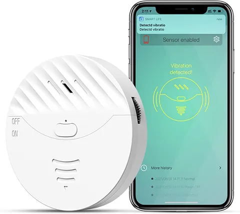 Wifi Door Window Alarm: Smart Window Alarm,Vibration Sensors with 130Db Alarm an