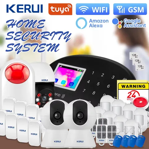 W202 Home Security Alarm System Kit with PIR Sensor WiFi GSM Tuya Smart Life Bur