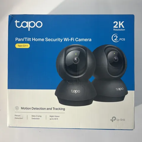Tapo C211 2K Pan Tilt Indoor Security Camera 2 Pack Night Vision