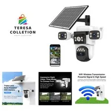 360° Solar Wireless PTZ Camera with Night Vision & Interaction – Guard Your Home