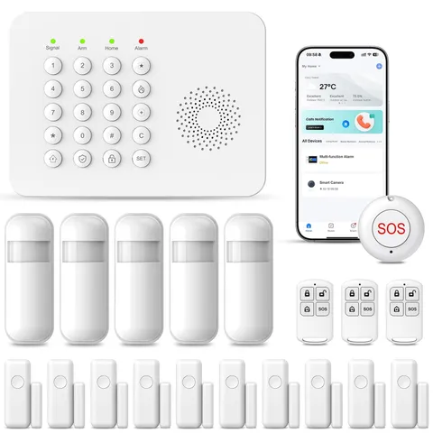 PGST Wireless Home Security Alarm System, DIY Anti-Theft Alarm Kit with Door ...