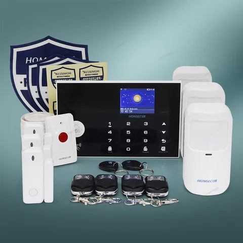 HOMSECUR Wireless&Wired 4G/GSM WIFI Burglar Intruder Alarm System+Touch Keypad