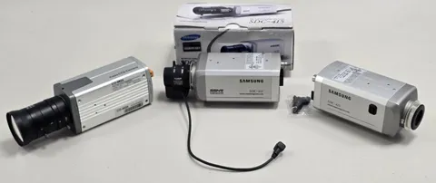 Lot 3x Color CCTV Day Night Security Cameras - 2 Samsung SDC-415 + Co-4924 CCD