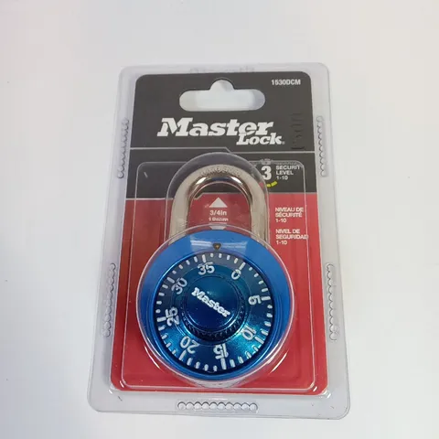 New In Package Master Lock Level 3 Security Combination Padlock Blue