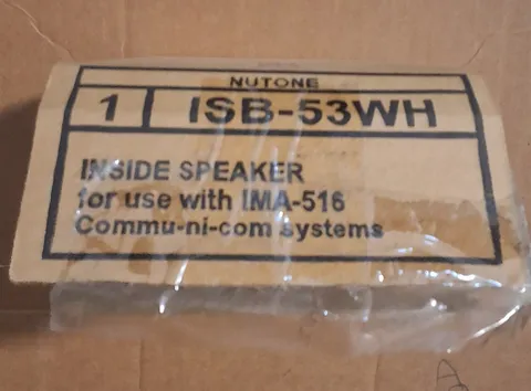 Nutone ISB-53WH Intercom Speaker- New