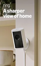 Ring Indoor Cam Wi-Fi 1080p Indoor IP Camera White Removable Lens Cover Alexa