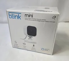 New Blink Mini Compact Indoor Plug-in Smart Security Camera 1080p Night Motion