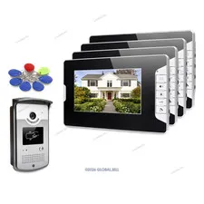 7" Video Security Door Phone with Keyfobs Unlocking Camera for Home Security
