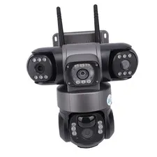 Triple Lens Solar Security Camera With 10x Zoom For Home