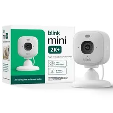 Blink Mini 2K (newest model) Plug in Home & Pet Indoor Security Camera WHITE