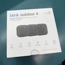Blink Outdoor 4 Home Security System Kit & Mounts 3 Camera Wireless HD Open Box