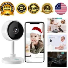 Indoor Security Camera WiFi 1080P Night Vision 2-Way Audio Motion Detection Pet