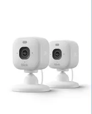 NEW 2 PACK Blink Mini 2k+ Cameras Indoor/Outdoor Plug-in 2K Video WHITE