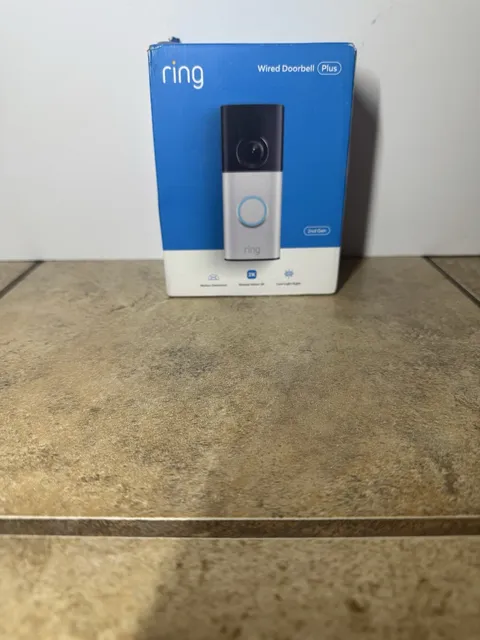 NEWEST MODEL Ring Wired Doorbell Plus 2nd Gen Retinal 2K 3D Motion Detection NEW