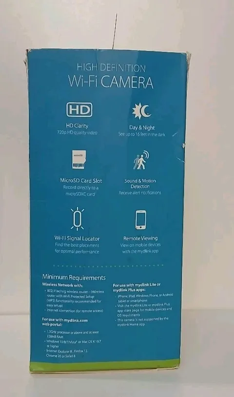 D-Link Black DCS-936L Wi-Fi Camera Motion Detection Night Vision