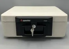 Sentry 1100 Safe With Keys Tan Water And Fire Resistant