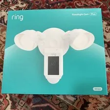 Ring Floodlight Cam Plus Wired 1080 HD Security Camera White New Sealed