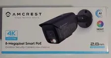 Amcrest 4K POE AI IP Security Camera Video Surveillance System 8MP Bullet Black