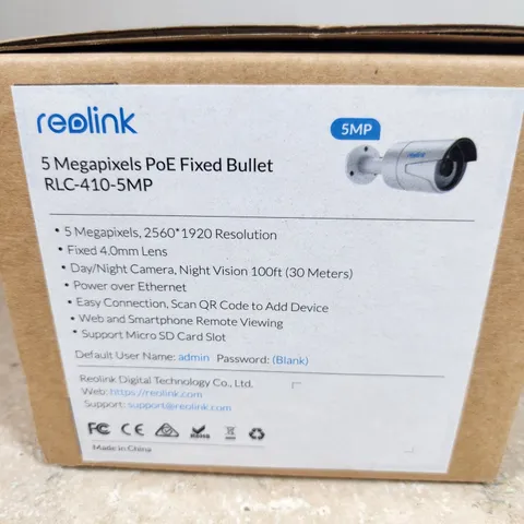 Reolink RLC-410-5MP POE IP Security Camera Outdoor Night Vision Waterproof - New