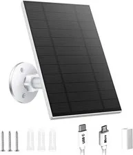 5W Solar Panel for Security Cameras  Waterproof Outdoor Mount