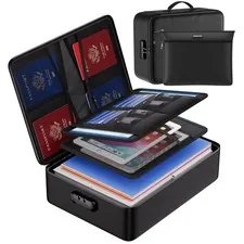 Fireproof Document Bag Set with Lock - 5 Layer Protection