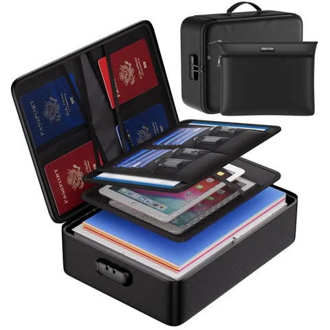 Fireproof Document Bag Set with Lock - 5 Layer Protection