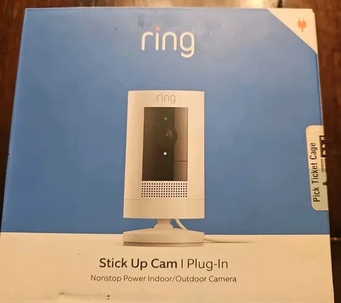 Ring Stick Up Security Cam Plugin 3rd Gen HD Indoor Outdoor Wireless 2 way White