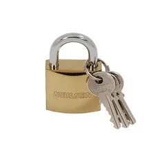 32mm Brass Heavy Duty Padlock with 3 Keys for Luggage Suitcase Locker