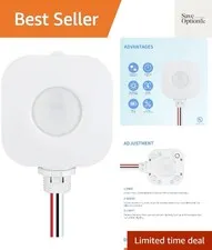 Ceiling Occupancy Motion Sensor Switch, High Bay Fixture Mount 360° Ceiling A...