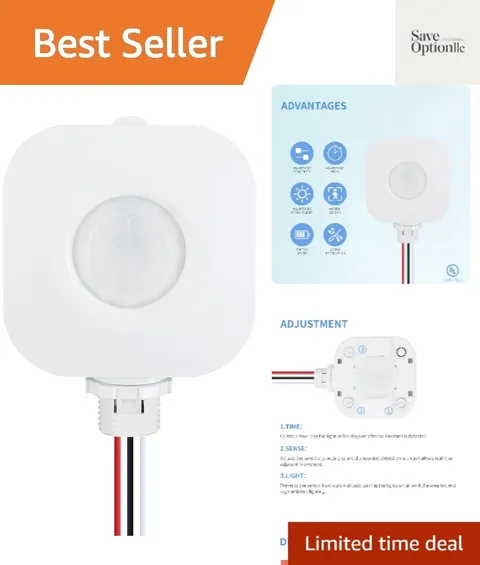 Ceiling Occupancy Motion Sensor Switch, High Bay Fixture Mount 360° Ceiling A...