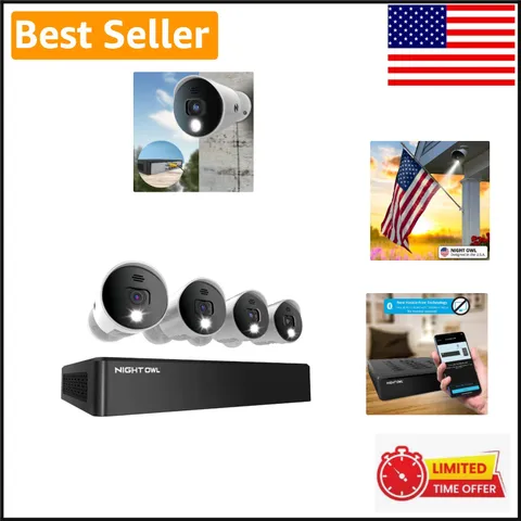 8 Channel 4K Security System with 4 Wired Cameras & 1TB DVR for Ultimate Safety