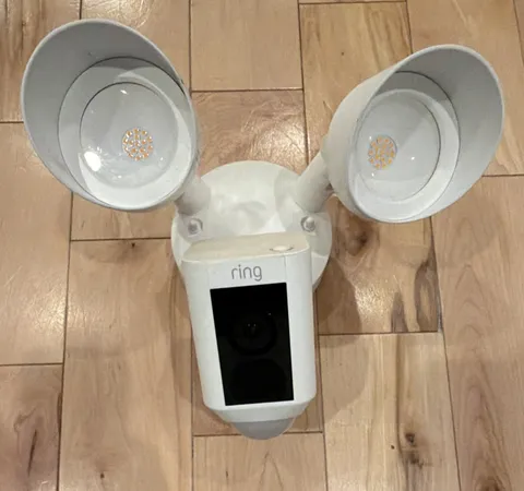 Ring Floodlight Cam Wired Plus 1080p HD White Outdoor Wi‑Fi Color Night Vision