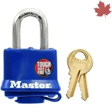 Heavy-Duty All-Weather Indestructible Padlock with Hardened Shackle - Resettable