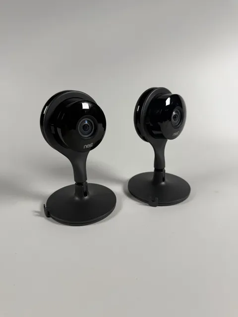 Google Nest Cam Indoor Security Camera A0005 1st Gen W/Stand - No Cord Lot Of 2