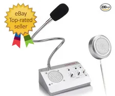 Intercom System Two Way Window Microphone Speaker for Bank Hospital Office