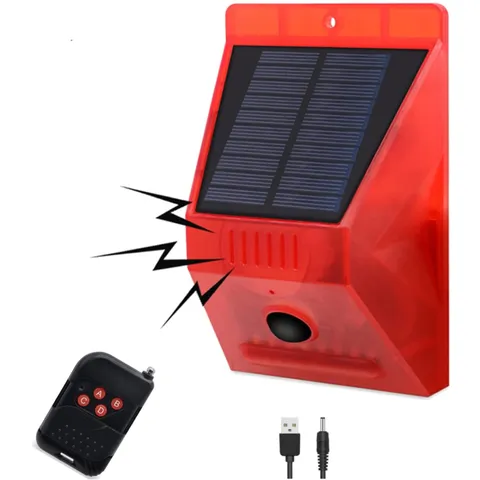 130dB Solar Motion Alarm with Remote Control | Say Goodbye to Intruders