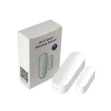 WiFi Smart Door Sensor Chime Window Entry Alarm, ABS, White