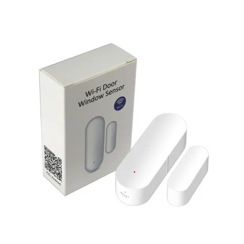 WiFi Smart Door Sensor Chime Window Entry Alarm, ABS, White
