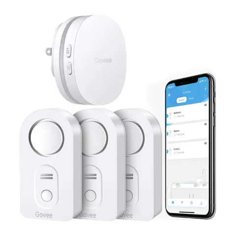 Govee WiFi Water Leak Detector 3 Pack Alarm & Gateway H5040 H5054 New Open Box