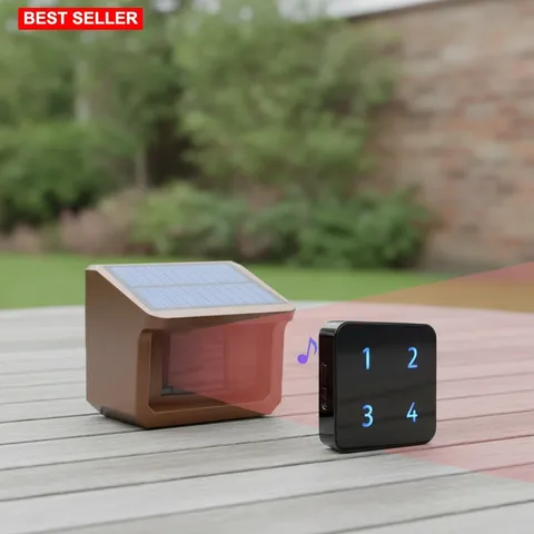 Security System Solar Driveway Alarm 0.48 Kg Weatherproof Motion Sensor Wireless