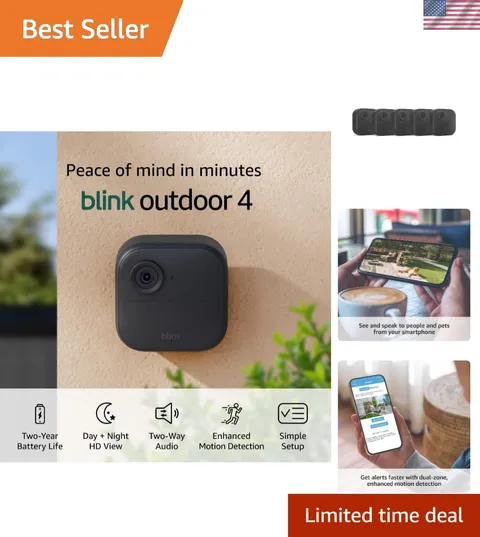 Outdoor 4 – Wireless smart security camera, two- battery, 1080p HD day and in...