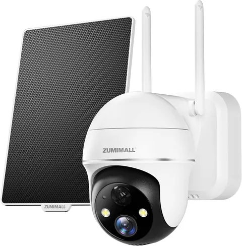 Solar Security Cameras Wireless Outdoor, 360° View Outdoor Camera Wireless Solar