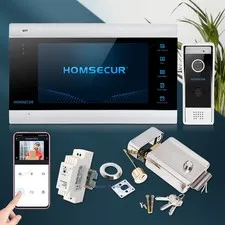 HOMSECUR 7" WIFI Video&Audio Home Intercom Electric Lock with Keys Included