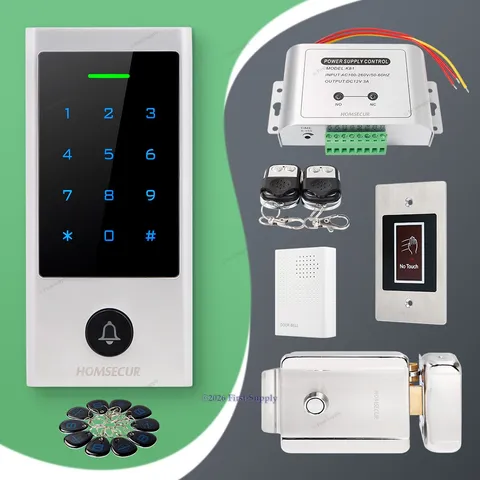 HOMSECUR IP66 APP WIFI RFID Access Control Set Electric rim lock