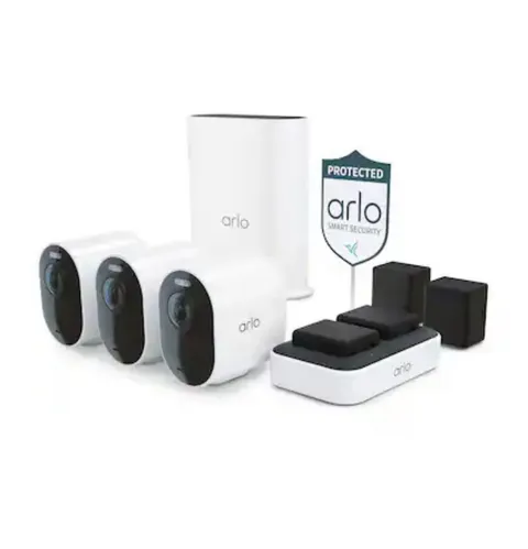 Arlo Ultra Security System 3rd Gen (2025 Model) - 3 Cameras + 4 Batteries  - NEW