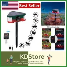 Waterproof Solar Security Alarm with 3 Sirens & 360° Detection for Outdoors