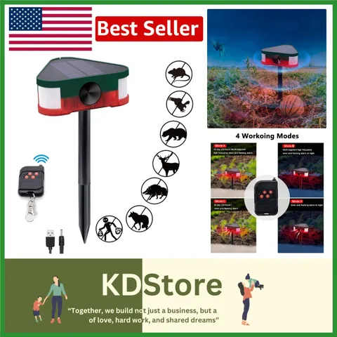 Waterproof Solar Security Alarm with 3 Sirens & 360° Detection for Outdoors